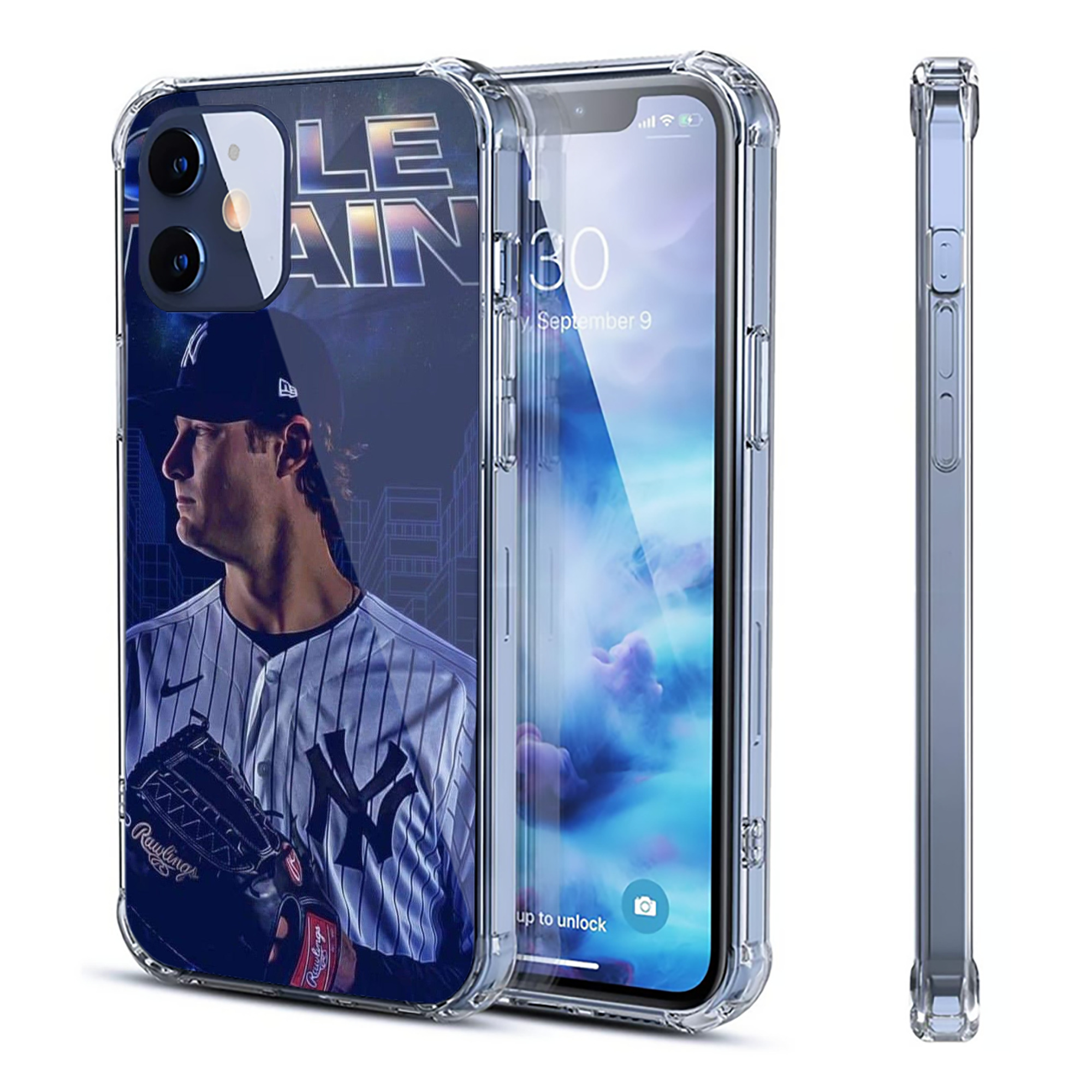 Gerrit Cole 16 Clear IPhone 12 Case – Soft TPU With UV Print – Enhanced Drop Protection, Precise Fit, Anti-Fingerprint, Customizable Design, Scratch-Resistant, Yellow-Resistant